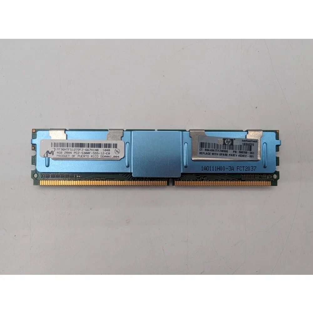 Серверная оперативная память DIMM DDR2 8192Mb 667Mhz Micron ECC (MT36HTS1G72FY-667A1D4), (415VZW7)