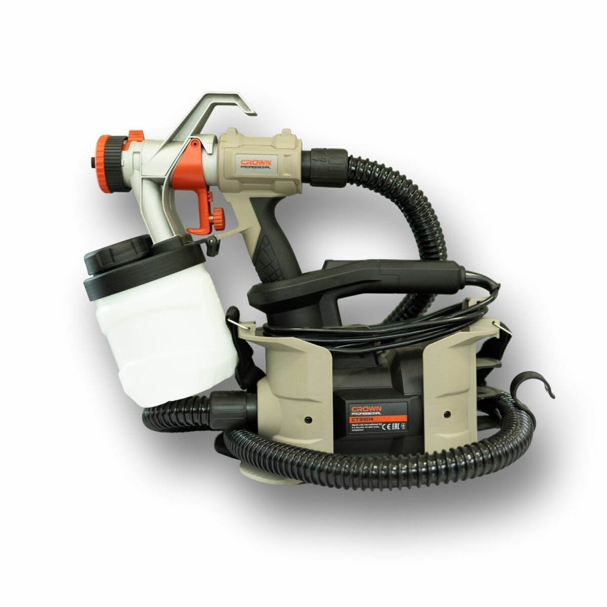 Краскопульт Crown CT31014, электрический, регулировка подачи, 600Вт, 1,8 м