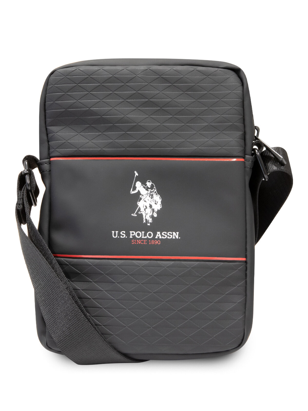 фото U.S. Polo Assn. для планшетов 8" сумка Tablet Bag Textured pattern Double Horse logo Black