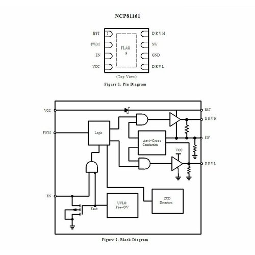 Драйвер мосфета NCP81161, NCP81161MNTBG