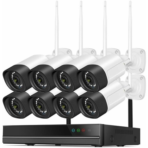 Цифровой Wi-Fi комплект видеонаблюдения на 8 камер 5Mp со звуком Millenium LS488