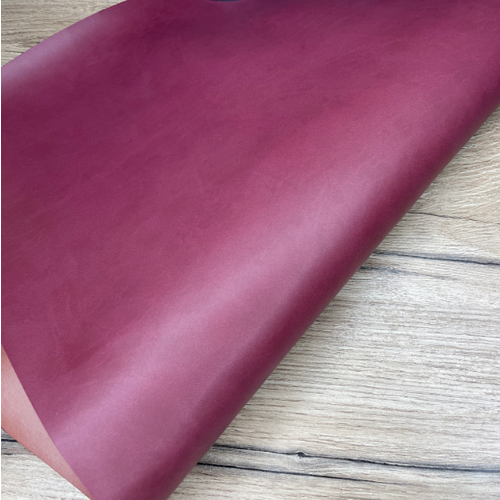 Переплетный кожзам Италия матовый цвет бордовый отрез 3550 см 394₽