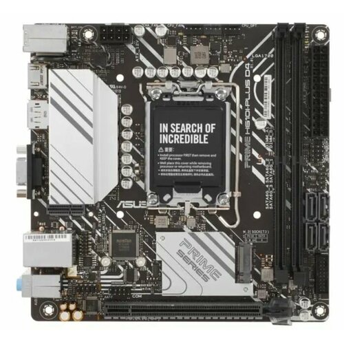 Материнская плата ASUS PRIME H610I-PLUS D4-CSM PRIME H610I-PLUS D4-CSM - LGA 1700 Intel H610 2хDDR4-3200 МГц 1хPCI-Ex16 1хM2 Mini-ITX 1760600₽