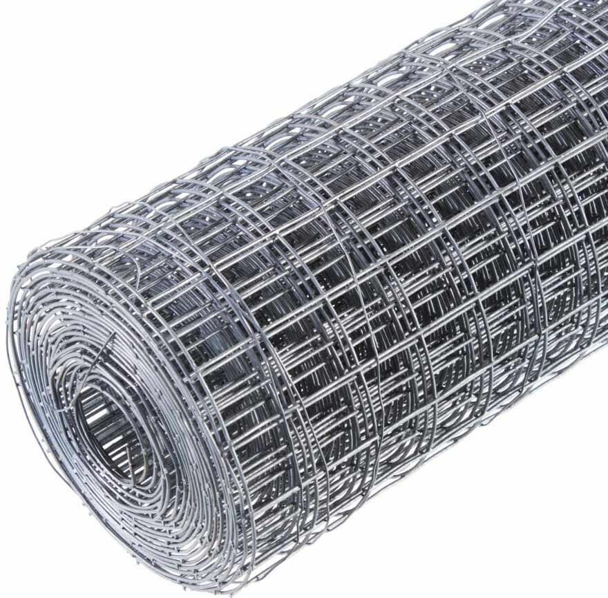 фото Сетка заборная сварная 25х25мм стальная (1х5м) / Сетка заборная сварная 25х25мм стальная (1х5м)