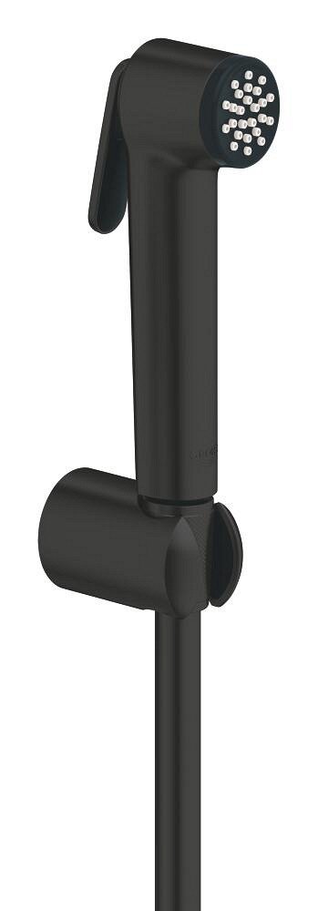 фото Набор для гигиенического душа GROHE Tempesta-F 30 1jet с держателем и шлангом, матовый черный (1025302431)