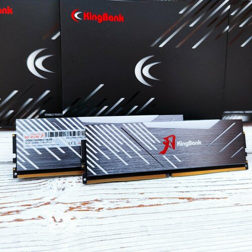 KingBank Оперативная память DDR5 7200MHz 32GB Gray RGB 2x16 ГБ Sharp Blade 16499₽