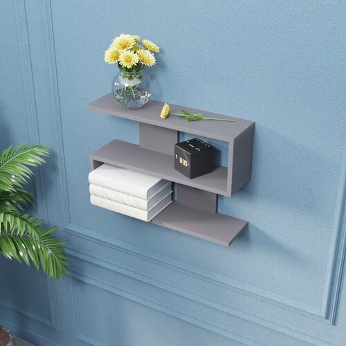 Полка настенная Velardy Elegance Pro 60x42x17см серый 3000₽