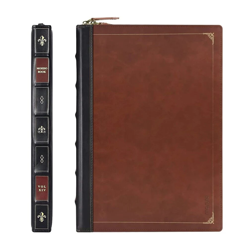 Чехол MOSISO для MacBook Pro 14/16/Air 13/15.3 из искусственной кожи, Brown, 2020 Air 13 A2337 M1, Унисекс