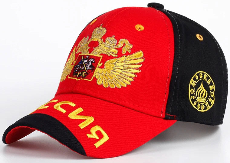 Кепка Skully Clothing Company для мужчин, размер OneSize, красный/черный