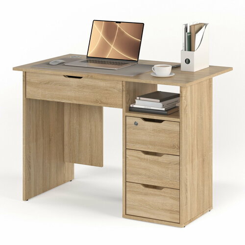 Стол письменный БАНГА-63-Я правый дуб сонома