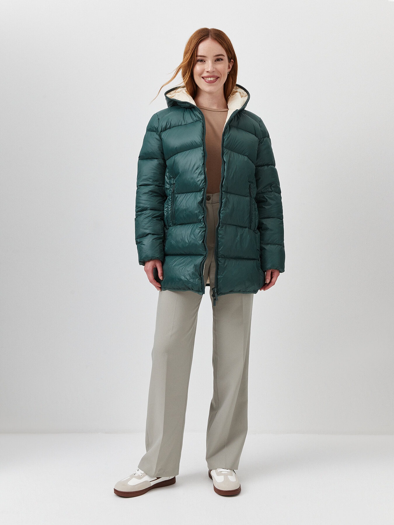 Куртка JUST CLOTHES, размер 50, темно-зеленый — фото 1