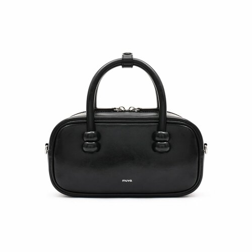 Сумка саквояж muva, фактура матовая, зернистая, красный