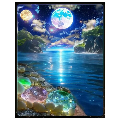 Алмазная мозаика на подрамнике 40х50/Светящиеся стразы