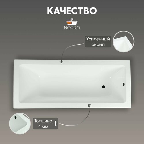 Ванна акриловая с каркасом и экраном F-7006 160х70