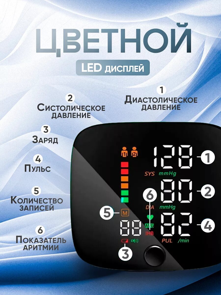 Тонометры Тонометр автоматический для измерения давления на запястье FG78