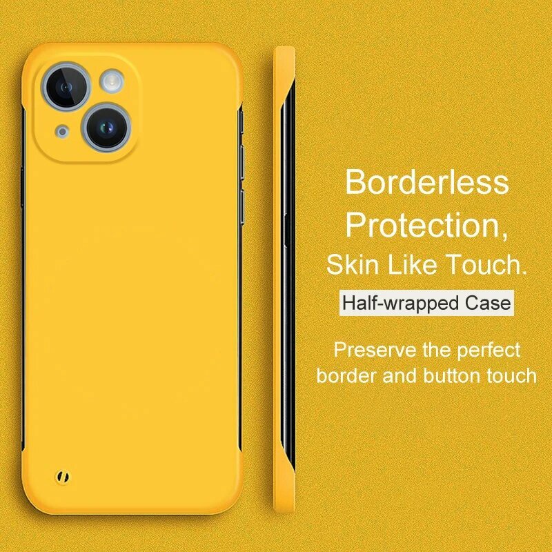 Ультратонкий матовый безрамочный чехол для iPhone 15 14 Plus 13 12 Mini 11 Pro Xs Max X Xr Se 2020 2022, Жесткий Чехол из поликарбоната карамельных цветов, Pink, for iPhone 15 — фото 1