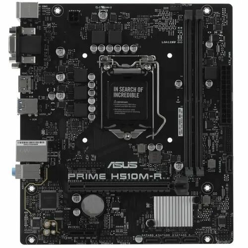 Материнская плата Asus PRIME H510M-R R2.0-SI Soc-1200 Intel H470 2xDDR4 mATX AC97 8ch(7.1) GbLAN+VGA+HDMI White Box