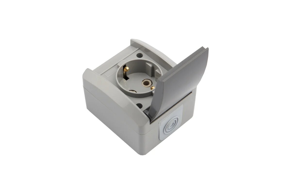 KR-78-0611 Kranz Розетка одноместная INDUSTRIAL IP54 с заземлением, о/у серая - фото №8