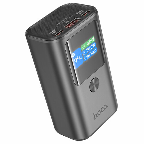 Универсальный Доп Аккумулятор 10000mAh Q17A HOCO выход 1 USB 225W 1 PD 30W с дисплеем черный 3356₽