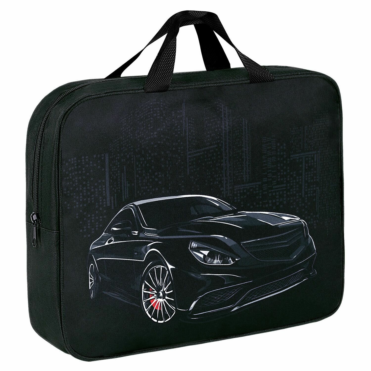 Папка на молнии Brauberg "City Car", с ручками, А4, 1 отделение, полиэстер, 80 мм
