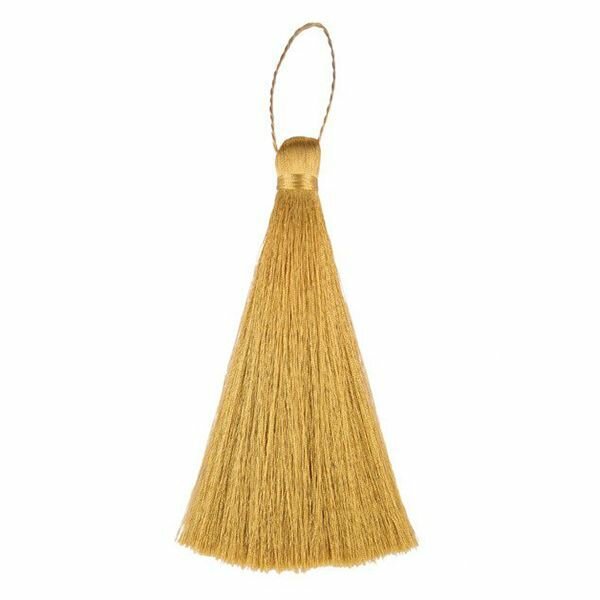 Декоративные кисти PASSAN На шнуре длина 150 мм золотистые 10 шт