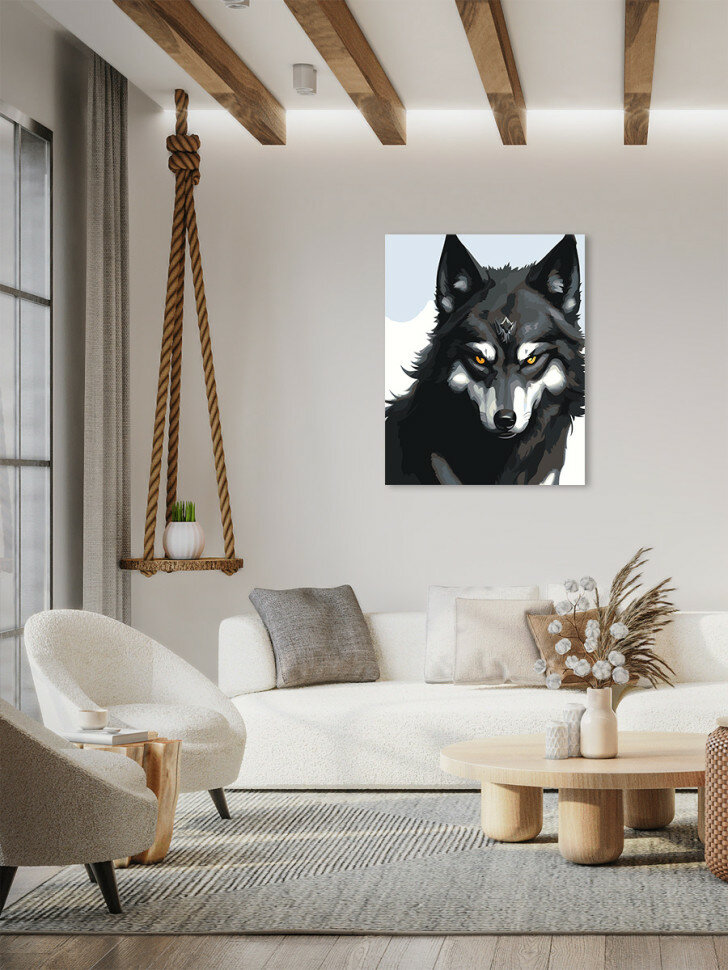 Картина по номерам "Свирепый волк" — фото 1