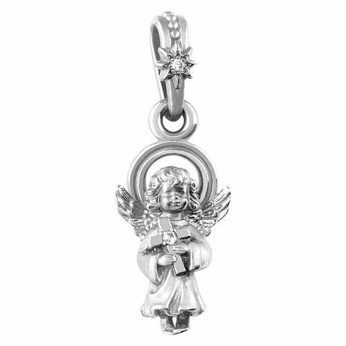 фото Подвеска акимов, серебро, 925 проба, фианит, размер 2.9 см.