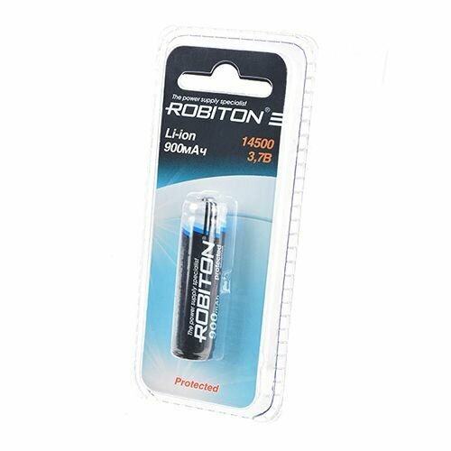 Аккумулятор ROBITON 14500 Li-Ion 3.7В 900mAh с защитой (бл1)