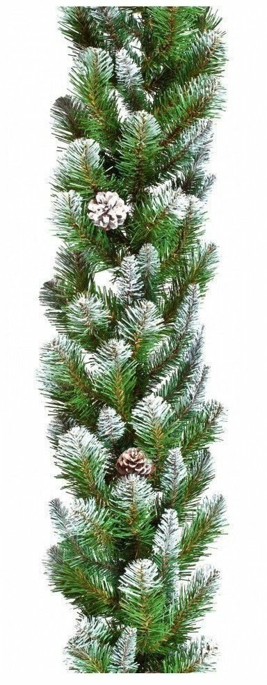 Гирлянда хвойная Императрица с шишками заснеженная 180*33 см Triumph Tree (73825)