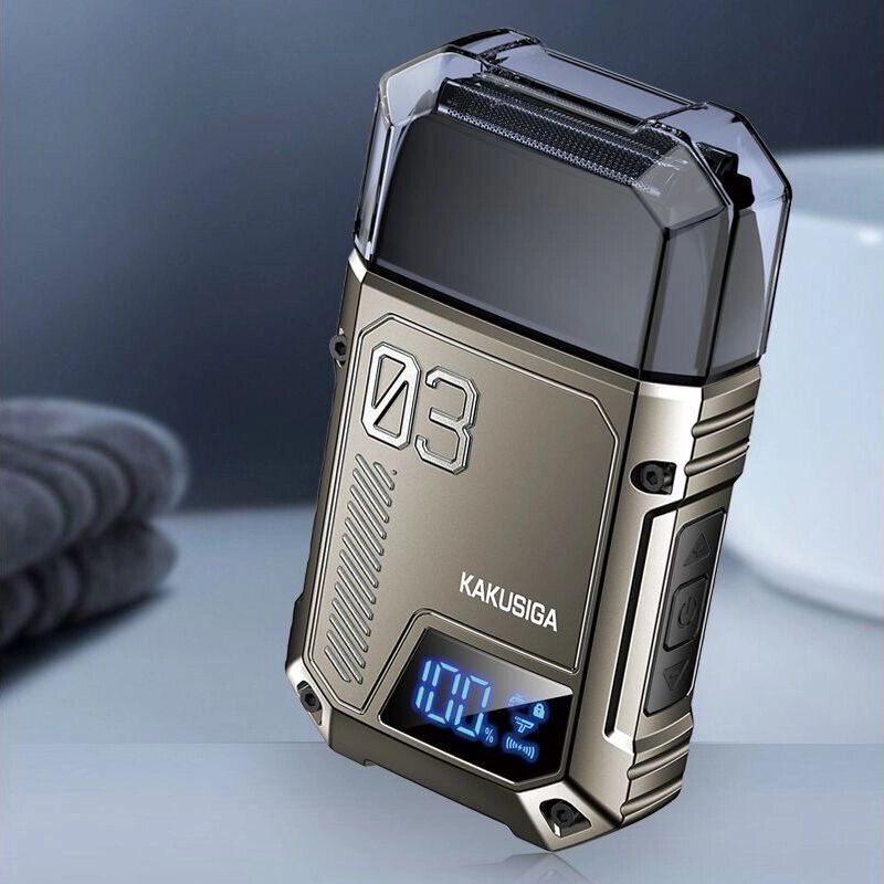 Электробритва Kakusiga KSC-1530, мужская, черный металлик