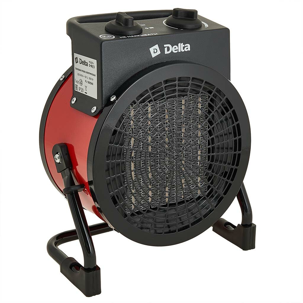 Тепловая пушка электрическая 3000 Вт Delta D-90/3 красная с черным
