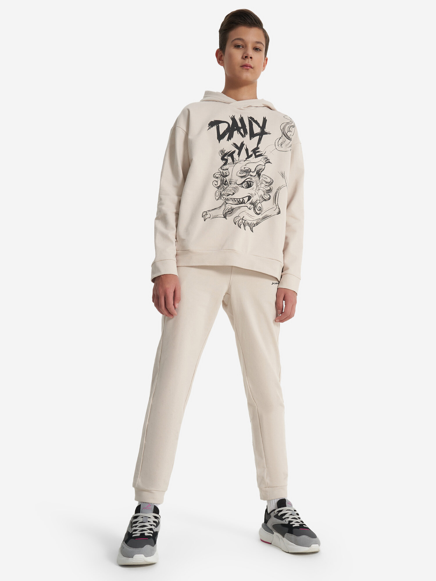 Худи Demix, размер 134-140, светло-бежевый — фото 1