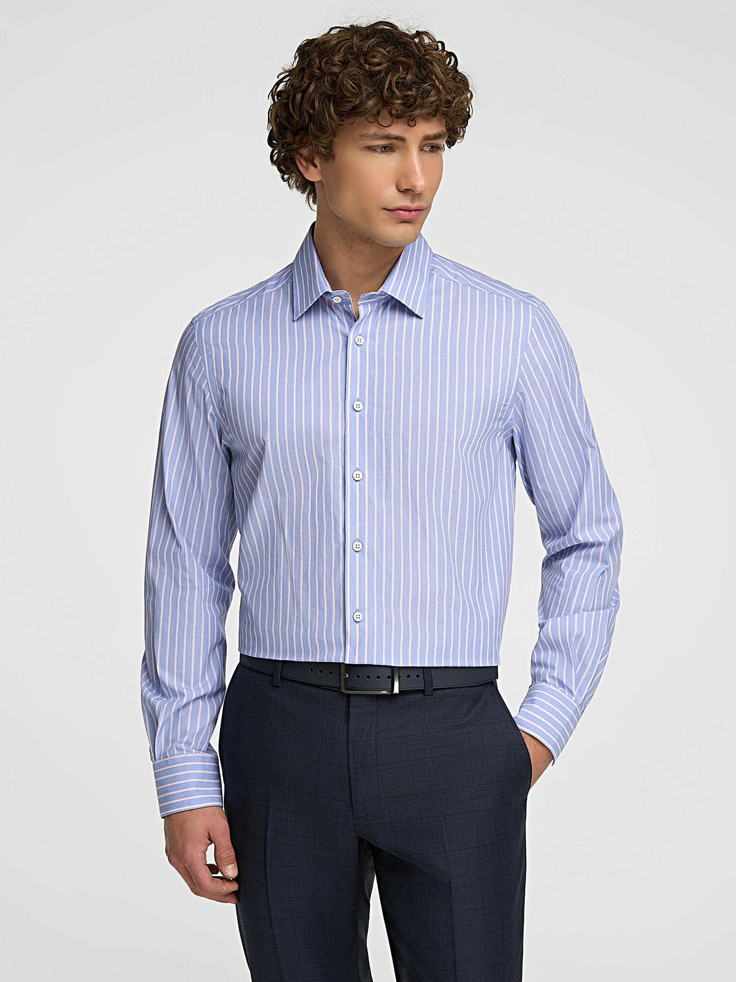 Рубашка HENDERSON, размер 43/N/179-184, голубой