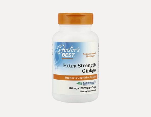 Изображение товара Doctor's Best, Extra Strength Ginkgo, Гинкго Билоба с повышенной силой действия 120 мг, 120 растительных капсул