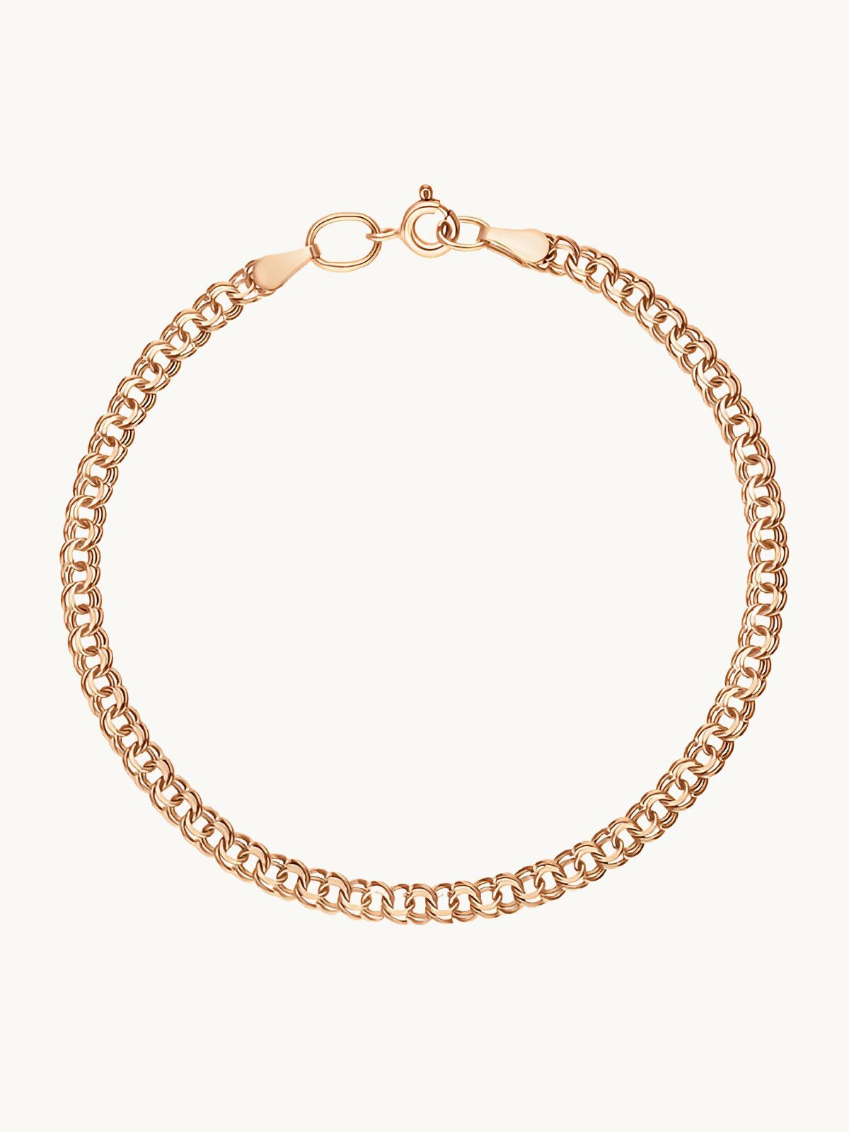 Браслет-цепочка, красное золото, 585 проба