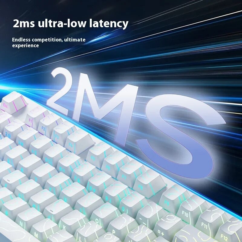 Механическая клавиатура Eweadn X75PRO KNOB WHITE, проводное/2,4 ГГц/Bluetooth, для игровых компьютеров