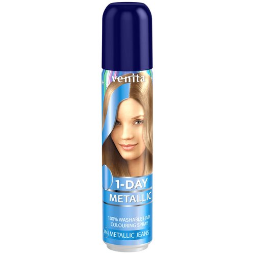venita спрей для волос оттеночный venita 1 day metallic тон metallic blue голубой металлик 50 мл Venita Краситель прямого действия 1-Day Metallic, m4 leans, 50 мл
