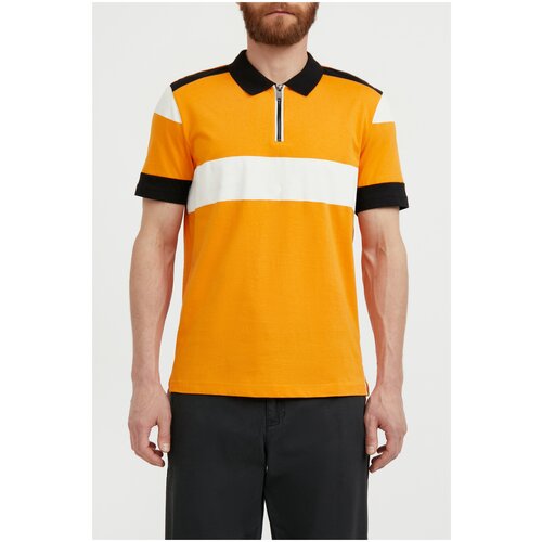 фото Поло finn flare s21-42009 размер m, оранжевый