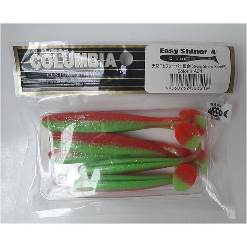 Силиконовая приманка Columbia Easy Shiner 4 Цвет А34 400₽