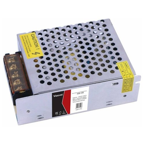 Блок питания для светодиодной ленты ViaSvet 24В, 60 Вт, IP20, 2.5A