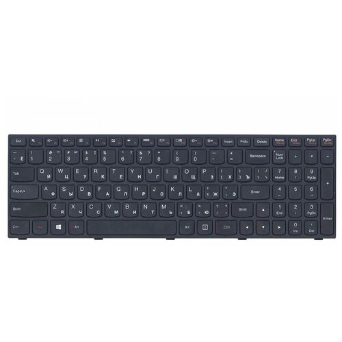 Клавиатура keyboard для ноутбука Lenovo G50-30 B50-30 G50-45 G50-70 Z50-70 B50-45 B50-70 T6G1-RU MP-13Q13SU-686 черная с черной рамкой 706₽