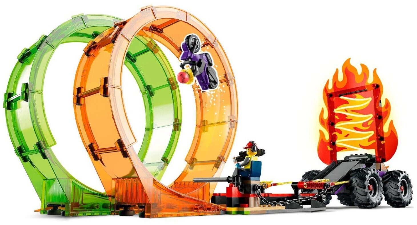 Конструктор LEGO City "Трюковая арена «Двойная петля»" 60339 - фото №7