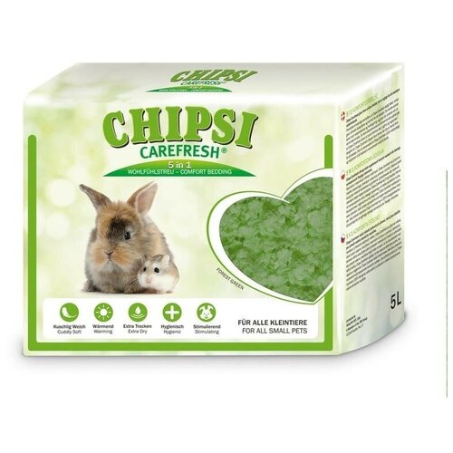 Carefresh Наполнитель подстилка Forest Green зеленый бумажный для мелких домашних животных и птиц 5 л 006100689 0,55 кг 42433 (1 шт)