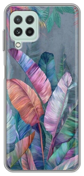 Дизайнерский силиконовый чехол для Samsung Galaxy A22/M22 / Samsung Galaxy M22 Тропические листья