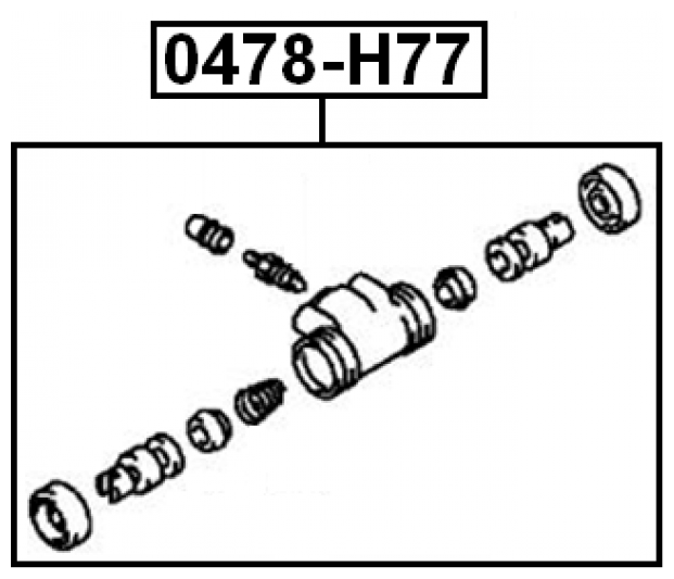 Цилиндр тормозной задний Febest 0478-H77