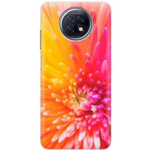 фото Ультратонкий силиконовый чехол-накладка для xiaomi redmi note 9t с принтом "розовая хризантема" gosso