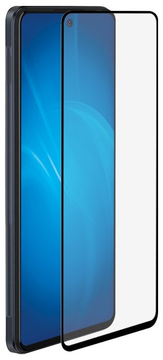 Защитное стекло DF для Tecno Pova 3, fullscreen+fullglue, черная рамка, tColor-12