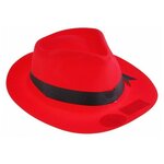 Карнавальная шляпа, с кантом, красная - изображение