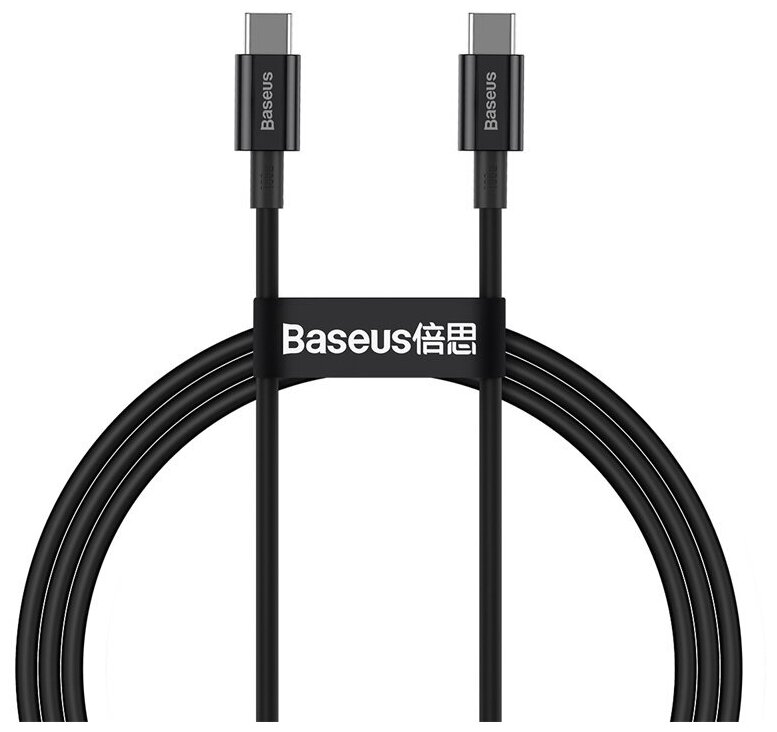 Кабель для передачи данных / быстрой зарядки / Baseus Superior Series Fast Charging Data Cable Type-C to Type-C 100W 1m Black CATYS-B01