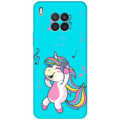 Матовый чехол Musical Unicorn для Honor 50 Lite / Huawei Nova 8i / Хонор 50 Лайт / Хуавей Нова 8и с 3D эффектом бирюзовый матовый чехол musical unicorn для honor 50 lite huawei nova 8i хонор 50 лайт хуавей нова 8и с 3d эффектом бирюзовый